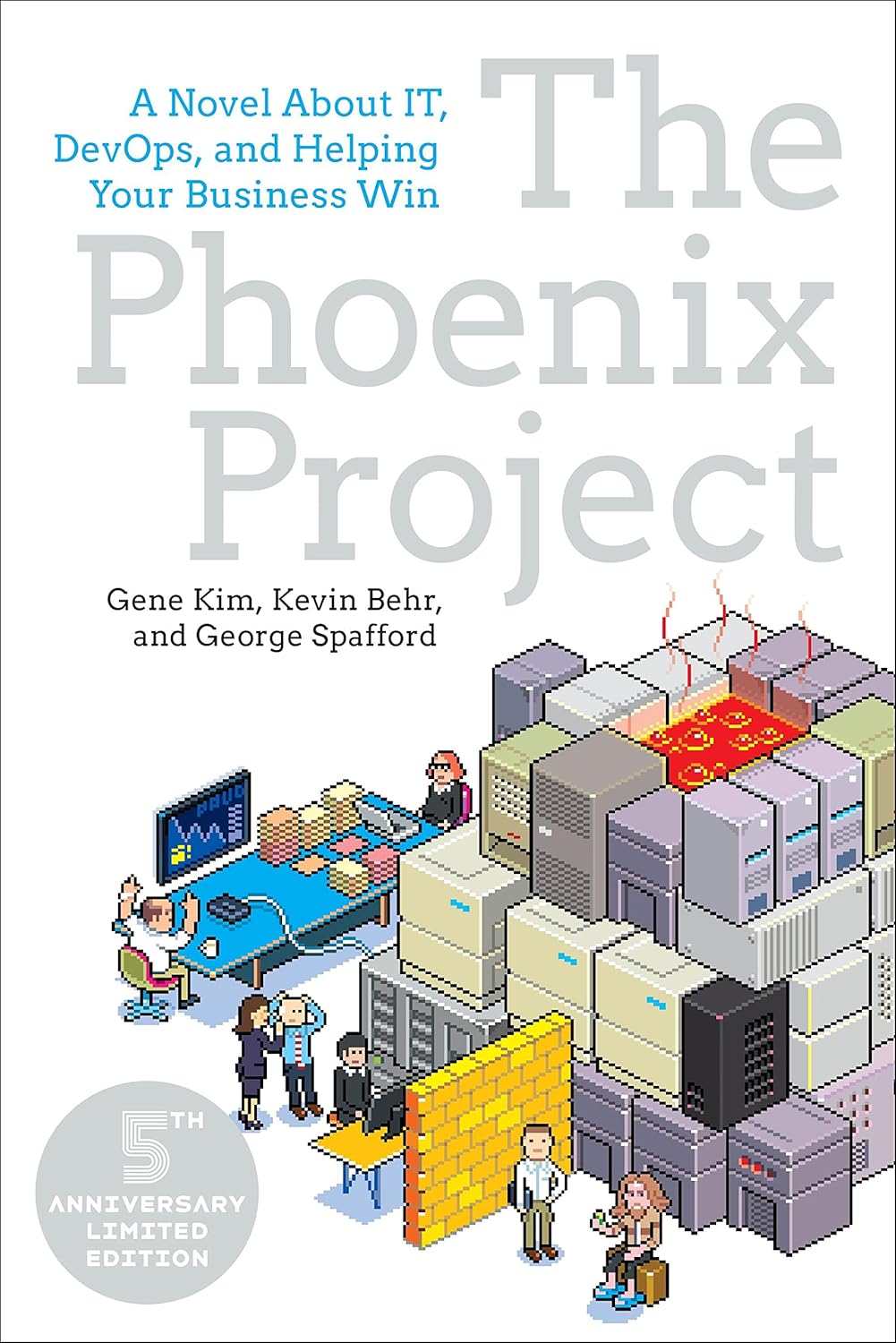 Book cover of 'The Phoenix Project' with illustrations of people and technology. Online shoppers across Bangladesh can choose premium-quality books at Bookish Wonderland with nationwide delivery and editions featuring crystal-clear print.