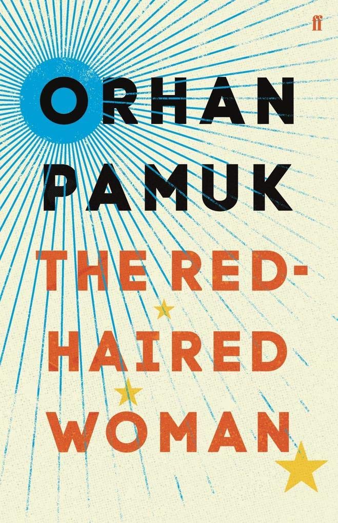 Book cover of 'The Red-Haired Woman' by Orhan Pamuk with a sunburst design. For customers across Bangladesh, Bookish Wonderland makes it easier to shop for books for everyday reading through customer-friendly ordering and delivery and clear print with strong binding.