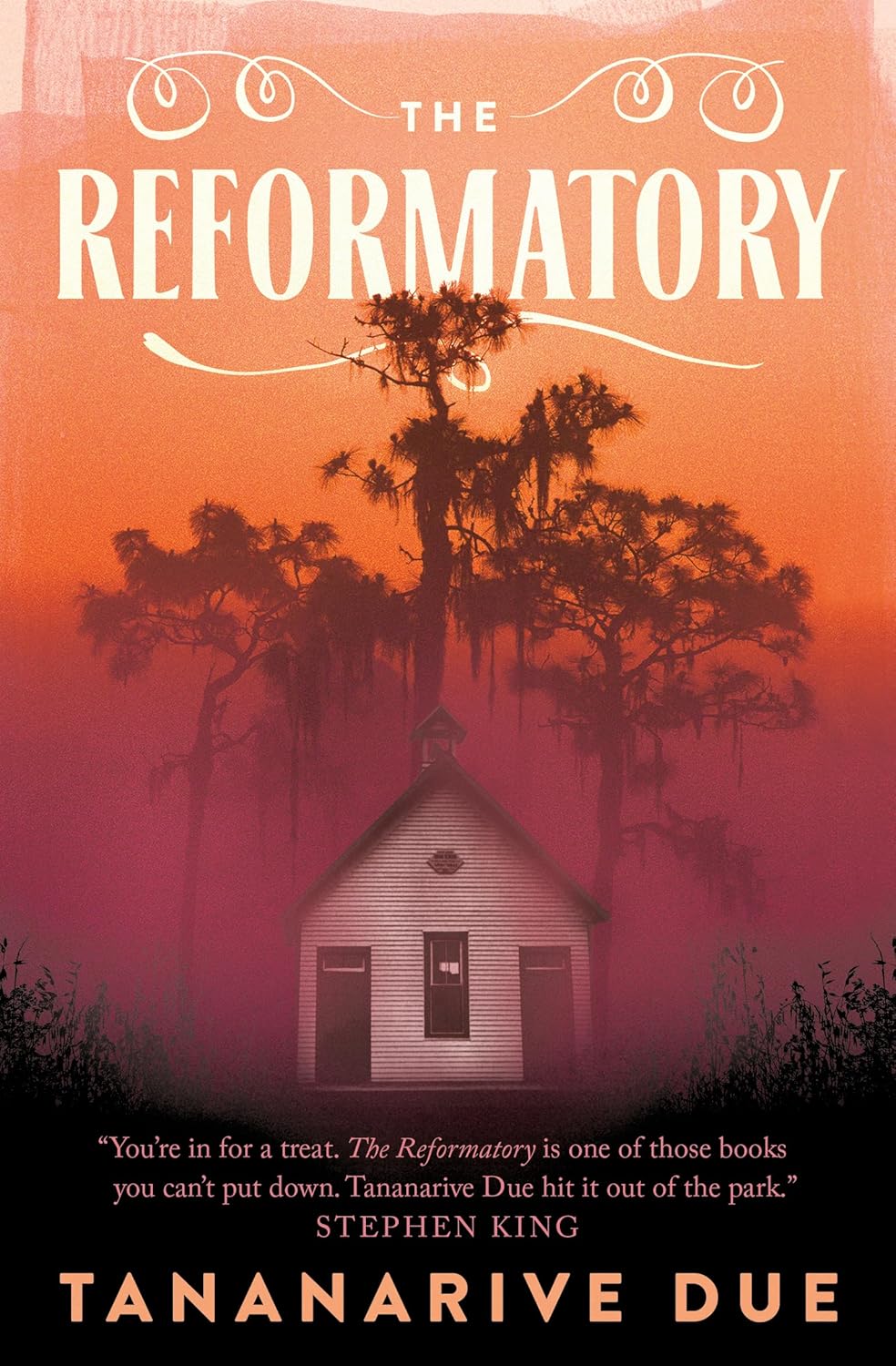 Book cover of 'The Reformatory' with a house and tree silhouette against an orange sky. Bookish Wonderland helps readers across Bangladesh discover printed English books online with online ordering with home delivery and a focus on reader-friendly cream paper.
