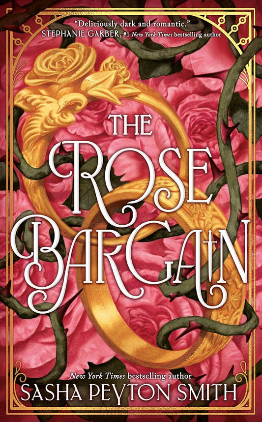 Book cover of 'The Rose Bargain' with intricate design and pink roses. Best price in Bangladesh.