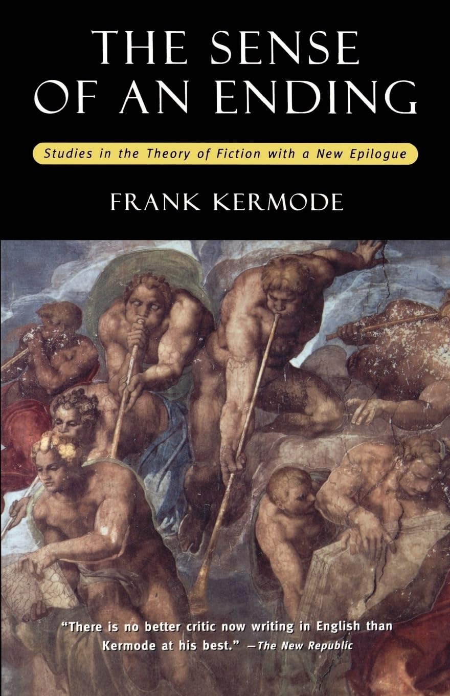 Book cover of 'The Sense of an Ending' by Frank Kermode with classical sculpture illustration. For customers across Bangladesh, Bookish Wonderland makes it easier to discover reader-friendly printed books through Cash on Delivery across Bangladesh and high-quality stitched and glue binding.