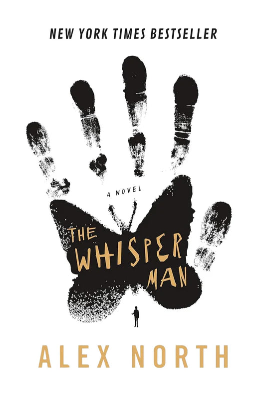 Book cover of 'The Whisper Man' by Alex North with a black handprint and silhouette on a white background. Bookish Wonderland is one of the leading online bookstores in Bangladesh.