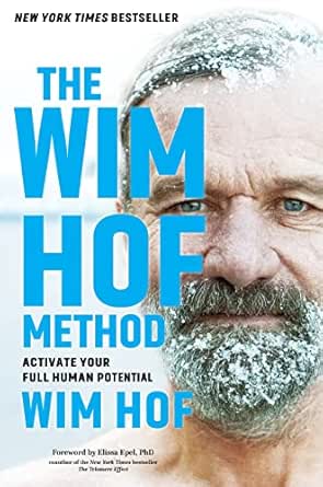 Book cover of 'The Wim Hof Method' with a close-up of a person with frost on their face which is available in Bangladesh.