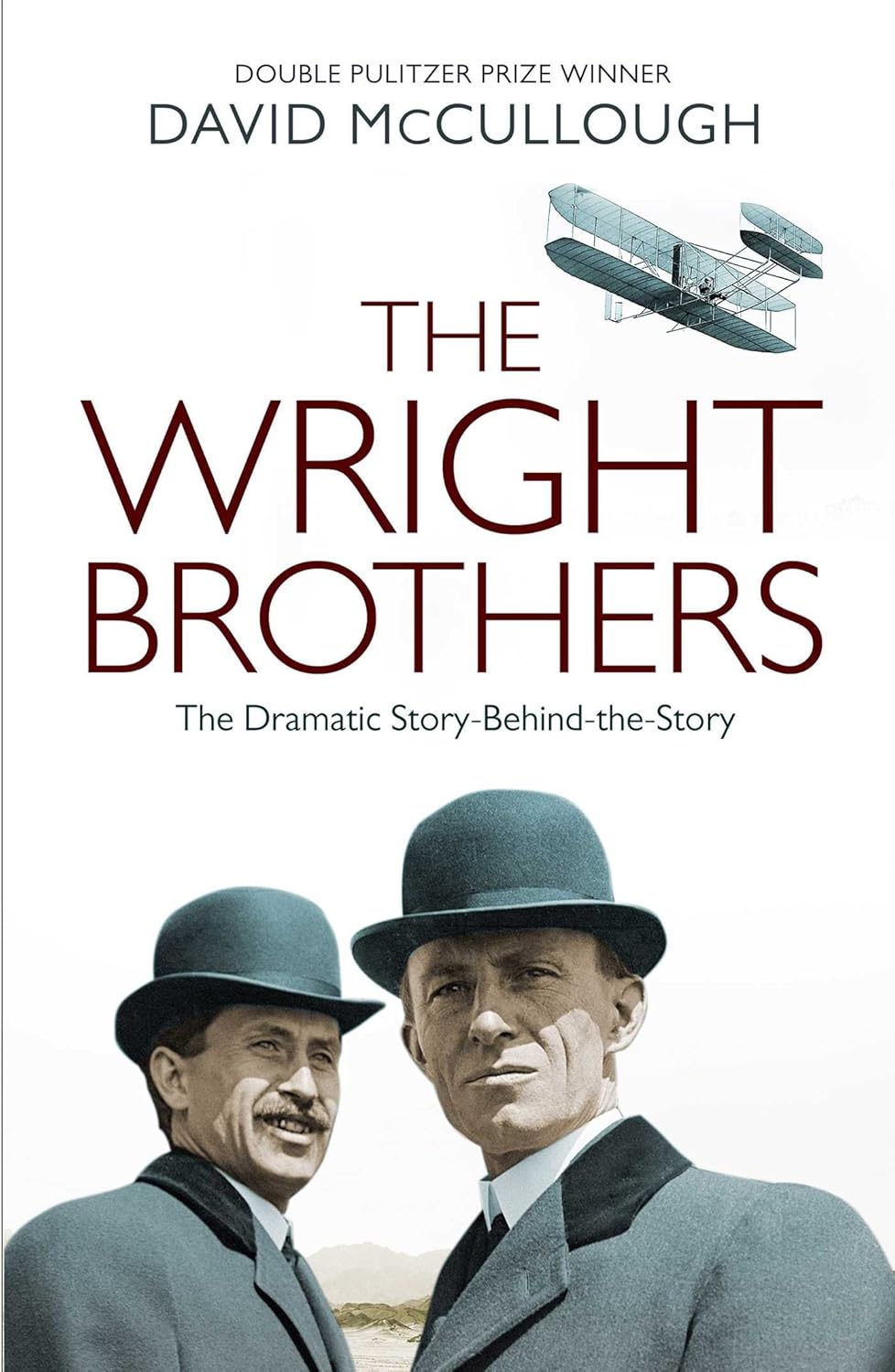 Book cover of 'The Wright Brothers' by David McCullough featuring two men and an airplane. Bookish Wonderland supports book lovers across Bangladesh who want to find reader-friendly printed books, offering customer-friendly ordering and delivery plus comfortable cream paper and clear printing.