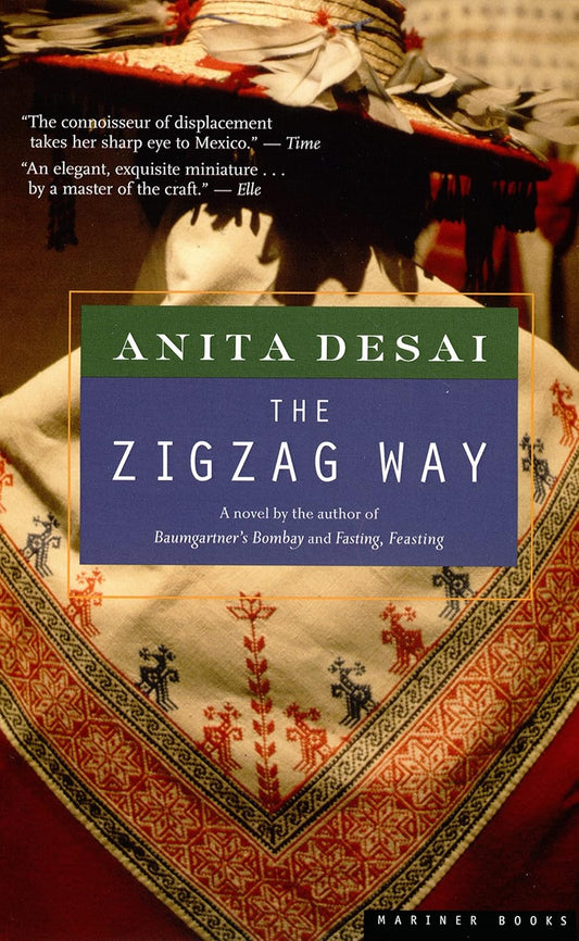 Book cover of 'The Zigzag Way' by Anita Desai with a decorative patterned fabric background. Bookish Wonderland helps readers across Bangladesh purchase premium-quality books online with convenient delivery across Bangladesh and a focus on durable stitched-and-glue binding.