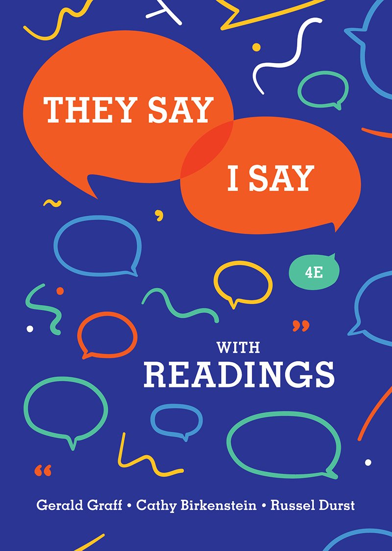 Book cover of 'They Say, I Say' with colorful speech bubbles on a blue background. Bookish Wonderland serves readers across Bangladesh with books for study and leisure, making it simple to purchase online through customer-friendly ordering and delivery and clear print with strong binding.
