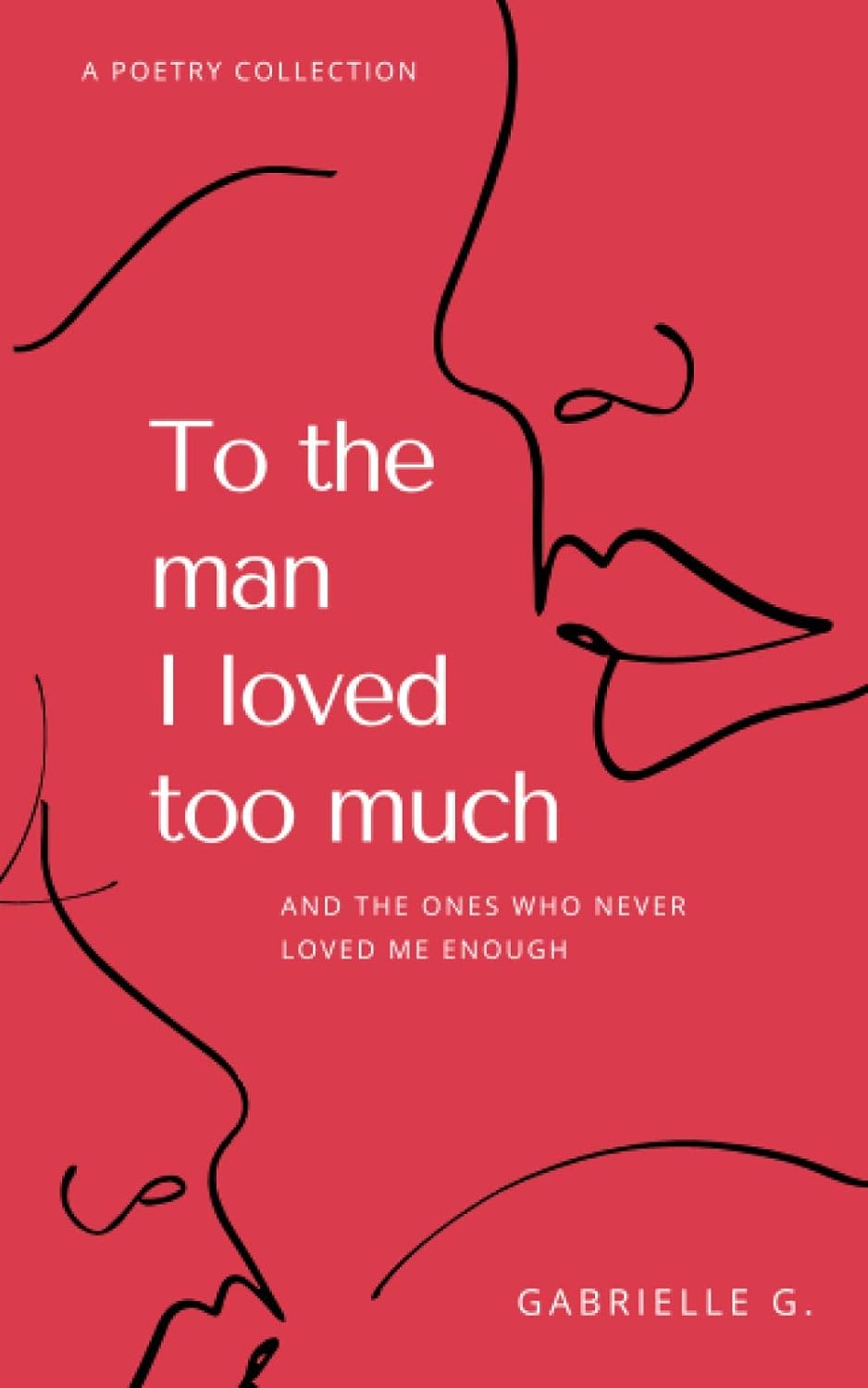 Book cover of 'To the man I loved too much' with line drawings of faces on a red background. Bookish wonderland is the best book in bangladesh