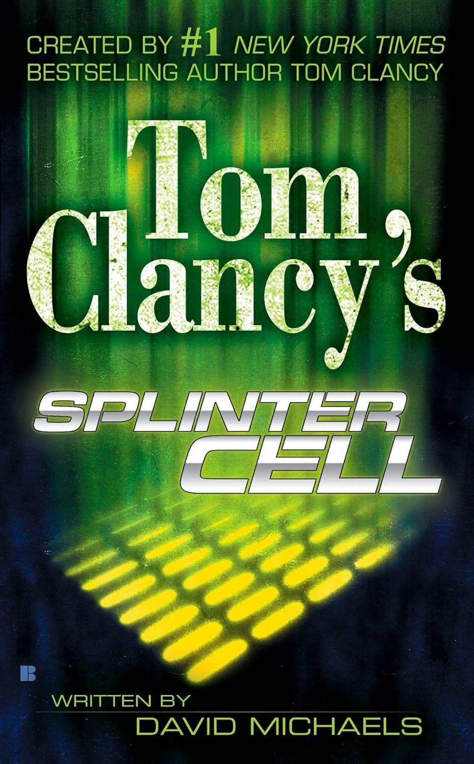 Book cover of 'Tom Clancy's Splinter Cell' with green and blue gradient background in bangladesh
