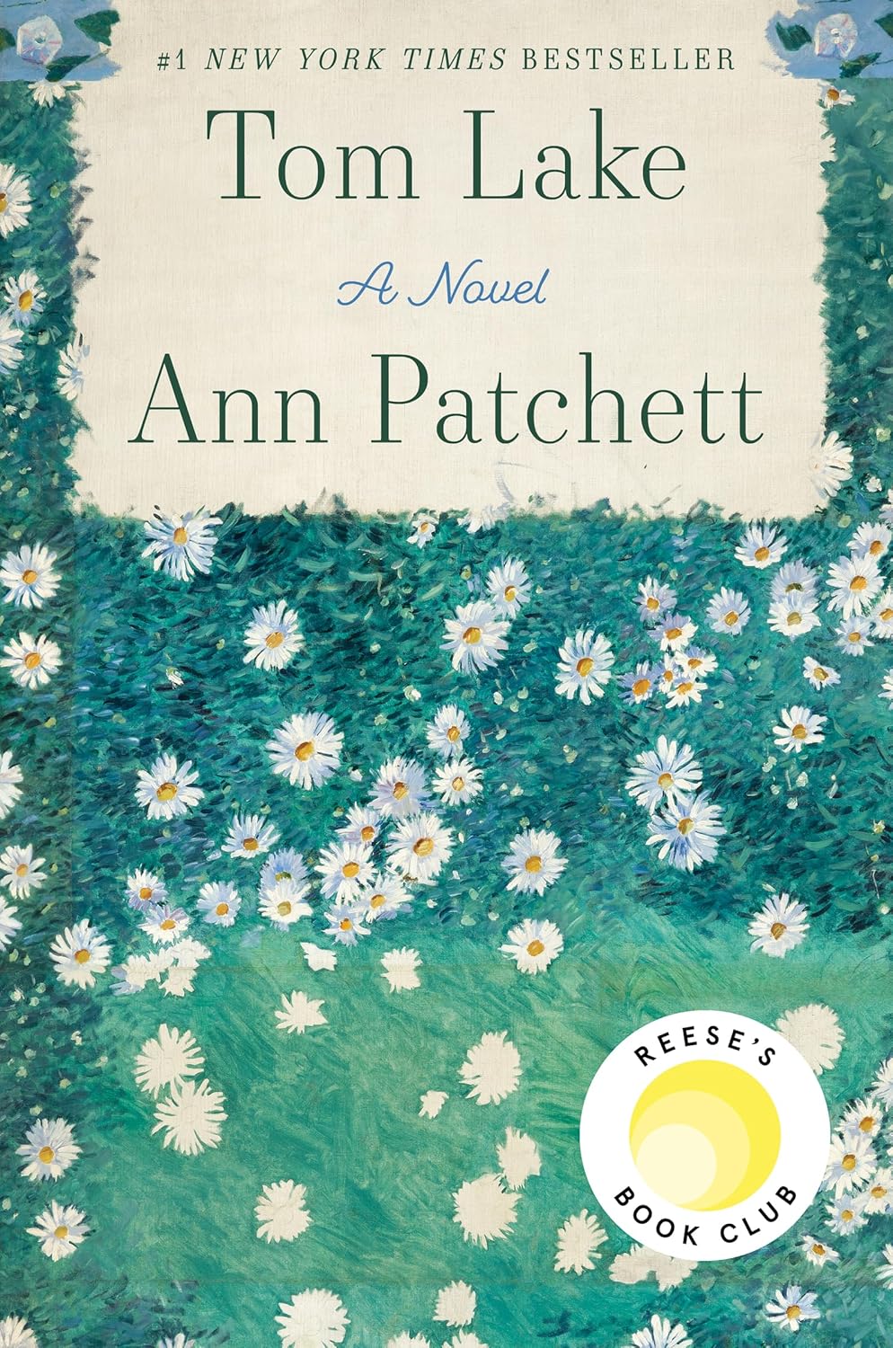 Book cover with flowers and text about Tom Lake and Ann Patchett best print quality in bangladesh