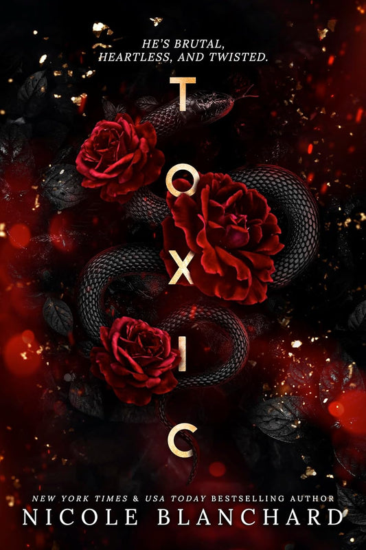 Book cover of 'Toxic' with red roses and a snake, dark background book price n bd.