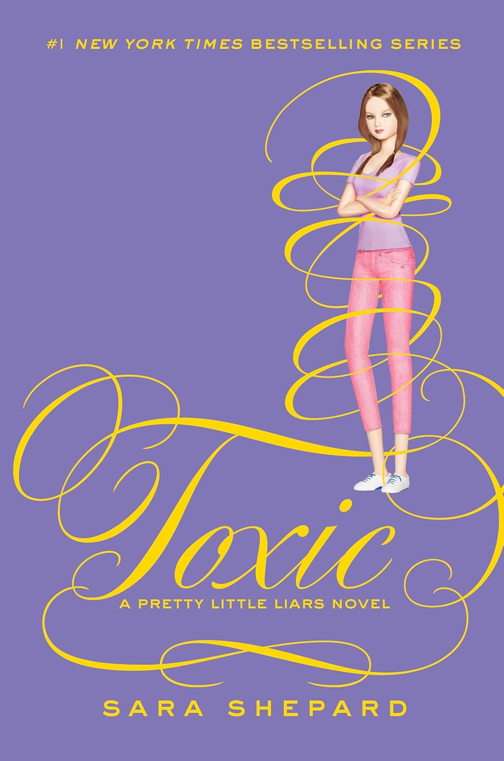 Book cover of 'Toxic' from the Pretty Little Liars series with a stylized illustration of a girl on a purple background.