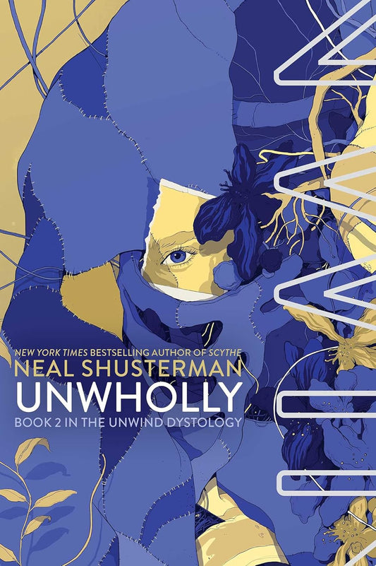 UnWholly Novel by Neal Shusterman (Unwind Dystology Series, Book 2 of 4) book cover featuring the bestselling young adult dystopian science fiction sequel, available from Bookish Wonderland in Bangladesh.