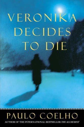 Book cover of 'Veronika Decides to Die' by Paulo Coelho with a silhouette in snow book in bd.
