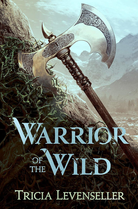 Book cover of 'Warrior of the Wild' with a decorative axe on a natural background. Bookish Wonderland helps readers discover new books in Bangladesh.