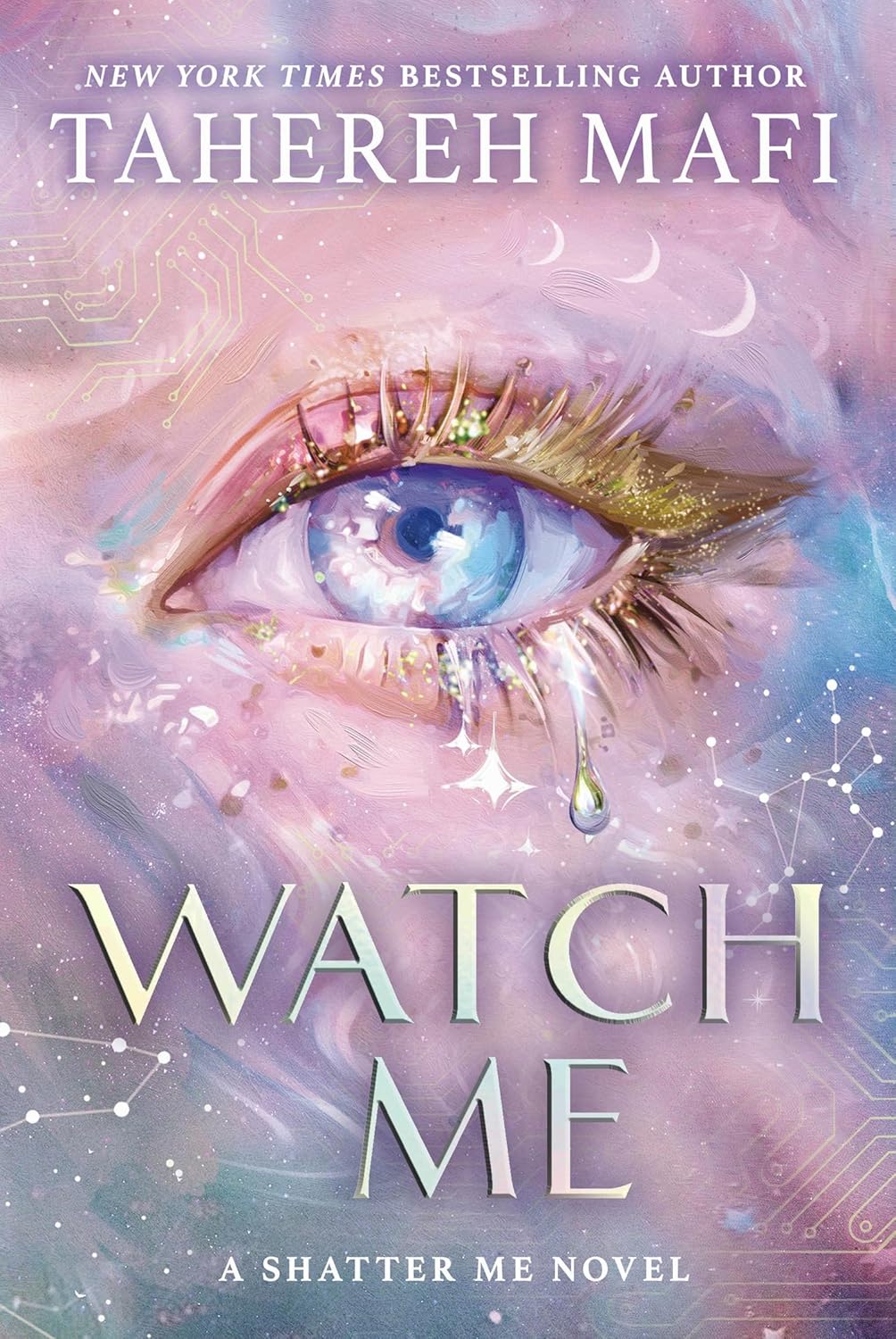 Book cover of 'Watch Me' by Tahereh Mafi featuring an eye with a mystical design. Buy now in Bd.