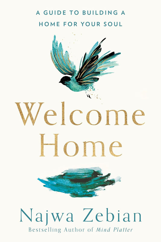 Book cover of 'Welcome Home' with a blue bird illustration on a white background. Price in Bangladesh