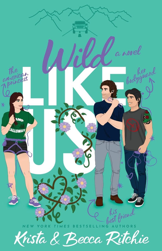 Book cover of 'Wild Like Us' with three characters and a teal background available in BD