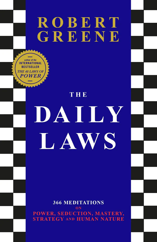 Book cover of 'The Daily Laws' by Robert Greene on a checkered background Bookish Wonderland supports book lovers throughout Bangladesh who want to buy reader-friendly printed books, offering urgent delivery options in Dhaka plus sharp text and durable binding.