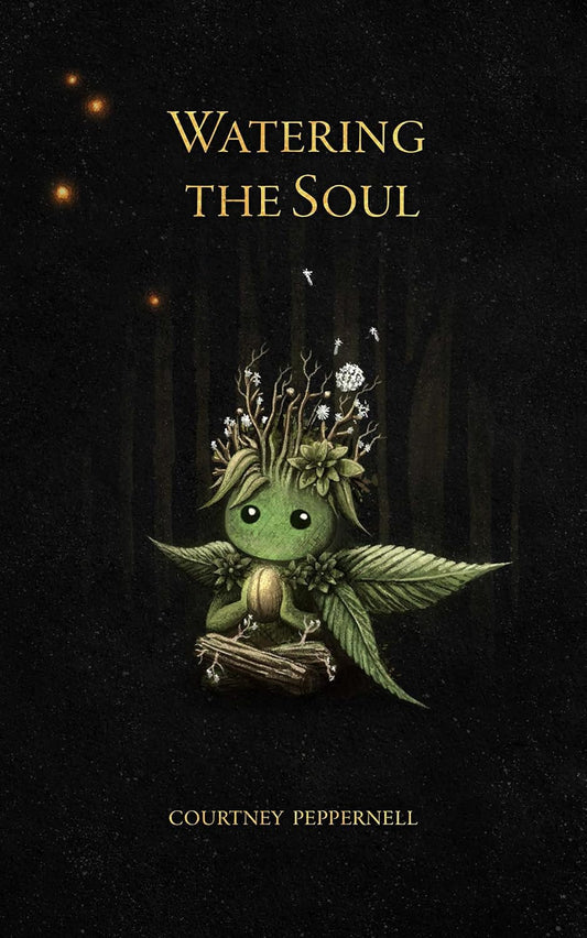 Illustration of a green creature with plant elements and 'Watering the Soul' text on a dark background. Bookish Wonderland delivers business books across Bangladesh.