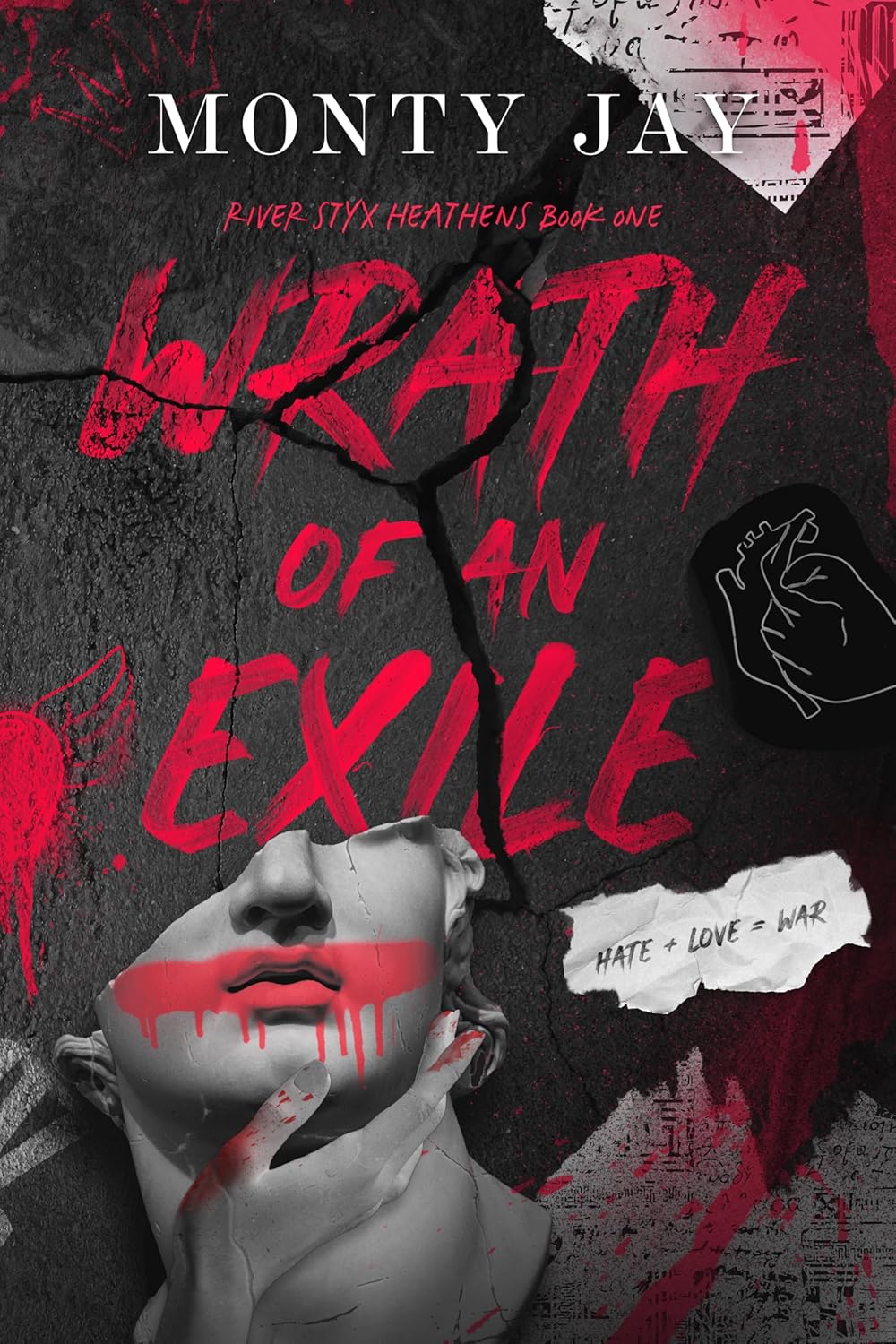 Book cover for "Wrath of an Exile" by Monty Jay (The River Styx Heathens Series Book 1), featuring dark, atmospheric romance artwork with prominent title typography and author branding. Bookish Wonderland makes online book shopping convenient in Bangladesh.